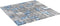vidaXL Mozaïektegels 11 st zelfklevend 30x30 cm glas grijs en blauw