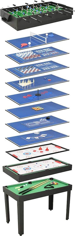 vidaXL - Multispeeltafel - 15-in-1 - 121x61x82 - cm - zwart