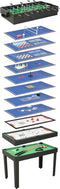 vidaXL - Multispeeltafel - 15-in-1 - 121x61x82 - cm - zwart