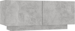vidaXL - Nachtkastje - 100x35x40 - cm - bewerkt - hout - betongrijs