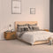 vidaXL - Nachtkastje - 100x35x40 - cm - bewerkt - hout - gerookt - eikenkleurig