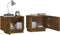 vidaXL - Nachtkastje - 100x35x40 - cm - bewerkt - hout - gerookt - eikenkleurig