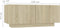 vidaXL - Nachtkastje - 100x35x40 - cm - bewerkt - hout - sonoma - eikenkleurig
