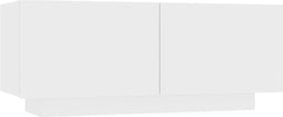 vidaXL - Nachtkastje - 100x35x40 - cm - bewerkt - hout - wit