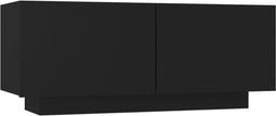 vidaXL - Nachtkastje - 100x35x40 - cm - bewerkt - hout - zwart