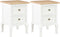 vidaXL - Nachtkastje - 2 - st - 35x30x49 - cm - MDF - wit