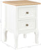 vidaXL - Nachtkastje - 2 - st - 35x30x49 - cm - MDF - wit