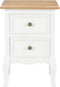 vidaXL - Nachtkastje - 2 - st - 35x30x49 - cm - MDF - wit