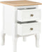 vidaXL - Nachtkastje - 2 - st - 35x30x49 - cm - MDF - wit