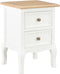 vidaXL - Nachtkastje - 2 - st - 35x30x49 - cm - MDF - wit