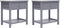 vidaXL - Nachtkastje - 2 - st - 40x29x42 - cm - paulowniahout - grijs