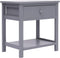 vidaXL - Nachtkastje - 2 - st - 40x29x42 - cm - paulowniahout - grijs