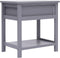 vidaXL - Nachtkastje - 2 - st - 40x29x42 - cm - paulowniahout - grijs
