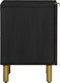 vidaXL - Nachtkastje - 2 - st - 40x33x46 - cm - massief - mangohout - zwart