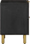 vidaXL - Nachtkastje - 2 - st - 40x33x46 - cm - massief - mangohout - zwart
