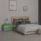 vidaXL - Nachtkastje - 2 - st - met - LED-verlichting - 60x35x40 - cm - grijs - sonoma