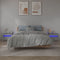 vidaXL - Nachtkastje - 2 - st - met - LED-verlichting - 60x35x40 - cm - grijs - sonoma