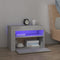 vidaXL - Nachtkastje - 2 - st - met - LED-verlichting - 60x35x40 - cm - grijs - sonoma