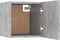 vidaXL - Nachtkastje - 30,5x30x30 - cm - bewerkt - hout - betongrijs