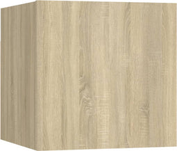 vidaXL - Nachtkastje - 30,5x30x30 - cm - bewerkt - hout - sonoma - eikenkleurig