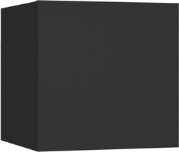 vidaXL - Nachtkastje - 30,5x30x30 - cm - bewerkt - hout - zwart