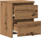 vidaXL - Nachtkastje - 30x30x40 - cm - bewerkt - hout - artisanaal - eikenkleurig