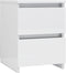 vidaXL - Nachtkastje - 30x30x40 - cm - bewerkt - hout - hoogglans - wit