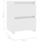 vidaXL - Nachtkastje - 30x30x40 - cm - bewerkt - hout - hoogglans - wit