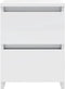 vidaXL - Nachtkastje - 30x30x40 - cm - bewerkt - hout - hoogglans - wit