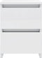 vidaXL - Nachtkastje - 30x30x40 - cm - bewerkt - hout - hoogglans - wit