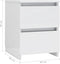 vidaXL - Nachtkastje - 30x30x40 - cm - bewerkt - hout - hoogglans - wit