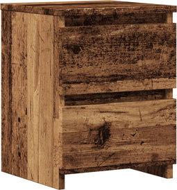vidaXL - Nachtkastje - 30x30x40 - cm - bewerkt - hout - oud - houtkleurig