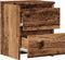vidaXL - Nachtkastje - 30x30x40 - cm - bewerkt - hout - oud - houtkleurig