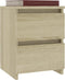 vidaXL - Nachtkastje - 30x30x40 - cm - bewerkt - hout - sonoma - eikenkleurig