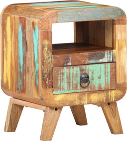 vidaXL - Nachtkastje - 30x30x41 - cm - massief - gerecycled - hout