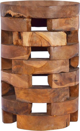 vidaXL - Nachtkastje - 30x30x45 - cm - massief - teakhout