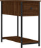 vidaXL - Nachtkastje - 30x60x60 - cm - bewerkt - hout - bruin - eikenkleur