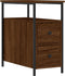 vidaXL - Nachtkastje - 30x60x60 - cm - bewerkt - hout - bruin - eikenkleur