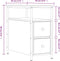 vidaXL - Nachtkastje - 30x60x60 - cm - bewerkt - hout - bruin - eikenkleur