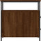 vidaXL - Nachtkastje - 30x60x60 - cm - bewerkt - hout - bruin - eikenkleur