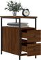vidaXL - Nachtkastje - 30x60x60 - cm - bewerkt - hout - bruin - eikenkleur