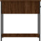 vidaXL - Nachtkastje - 30x60x60 - cm - bewerkt - hout - bruin - eikenkleur