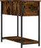 vidaXL - Nachtkastje - 30x60x60 - cm - bewerkt - hout - gerookt - eikenkleurig