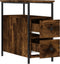 vidaXL - Nachtkastje - 30x60x60 - cm - bewerkt - hout - gerookt - eikenkleurig