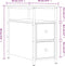 vidaXL - Nachtkastje - 30x60x60 - cm - bewerkt - hout - gerookt - eikenkleurig
