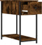 vidaXL - Nachtkastje - 30x60x60 - cm - bewerkt - hout - gerookt - eikenkleurig