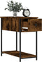 vidaXL - Nachtkastje - 30x60x60 - cm - bewerkt - hout - gerookt - eikenkleurig