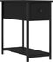 vidaXL - Nachtkastje - 30x60x60 - cm - bewerkt - hout - zwart