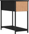 vidaXL - Nachtkastje - 30x60x60 - cm - bewerkt - hout - zwart
