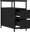 vidaXL - Nachtkastje - 30x60x60 - cm - bewerkt - hout - zwart